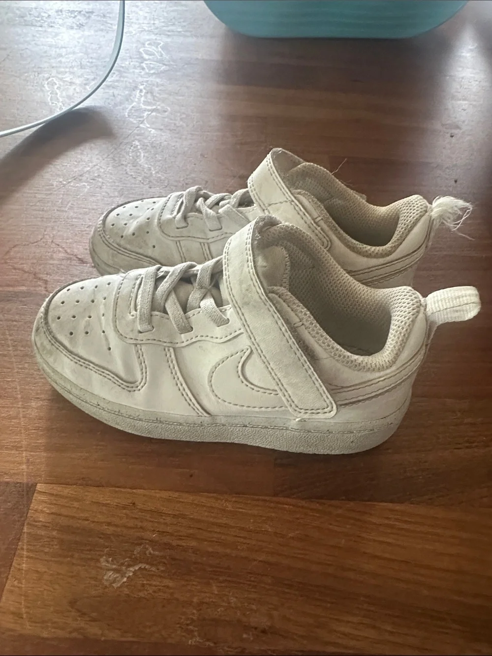 Nike Kids White Velcro & Lace-Style Sneakers